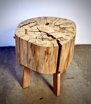 Mesa Tronco Base en Madera